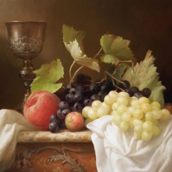 Painting titled "Still life with a s…" by Dmitrii Sevriukov, Original Artwork, Oil