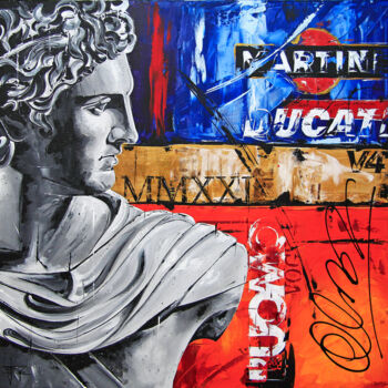 Painting titled "APOLLO MMXXI" by Egidio Gariano, Original Artwork, Acrylic Mounted on Wood Stretcher frame