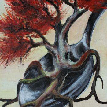 Painting titled "Spoon tree" by Egle Ojasoo, Original Artwork, Acrylic