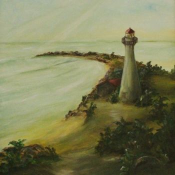 Ζωγραφική με τίτλο "Lighthouse" από Egle Ojasoo, Αυθεντικά έργα τέχνης, Ακρυλικό