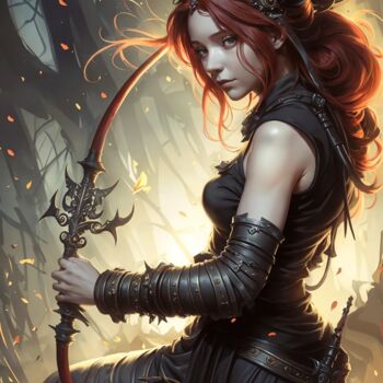 Digital Arts titled "Young warrior ginge…" by Egor Tt, Original Artwork, 2D Digital Work