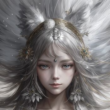 Digital Arts titled "Silver princess" by Egor Tt, Original Artwork, 2D Digital Work