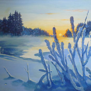 Картина под названием "p1010825.jpg Зимнее…" - Irina Egorova, Подлинное произведение искусства, Масло