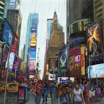 Digital Arts titled "NEW YORK" by Eguer, Original Artwork, Digital Painting