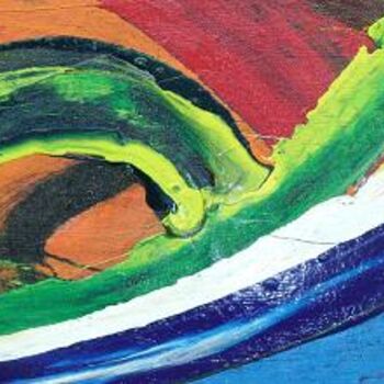 Pintura titulada "caracol verde" por Eguer, Obra de arte original