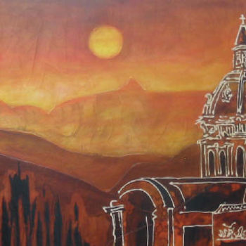 Pintura titulada "atardecer cartagene…" por Eguer, Obra de arte original