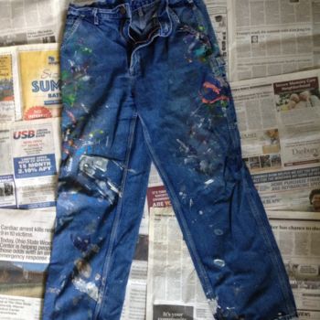绘画 标题为“Jeans #8” 由Oberlin The Artist, 原创艺术品, 丙烯