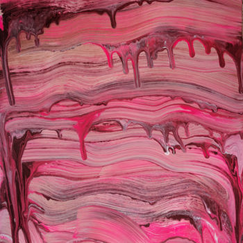 Peinture intitulée "Red, April 29th" par Oberlin The Artist, Œuvre d'art originale, Acrylique