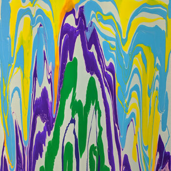Картина под названием "Untitled Abstract 17" - Oberlin The Artist, Подлинное произведение искусства, Акрил