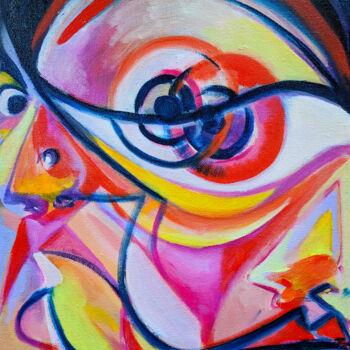 Schilderij getiteld "Mixed Feelings" door Oberlin The Artist, Origineel Kunstwerk, Olie