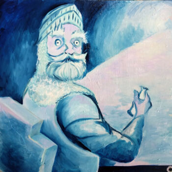 Peinture intitulée "The Old Knight" par Oberlin The Artist, Œuvre d'art originale, Huile