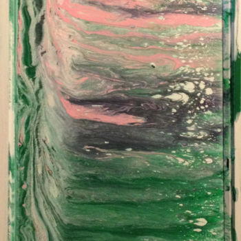 Pittura intitolato "Untitled Green" da Oberlin The Artist, Opera d'arte originale, Acrilico