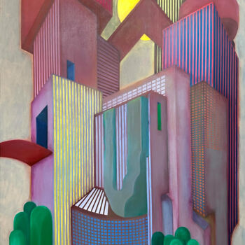 Peinture intitulée "Ou-Topos "The place…" par Einar Sandvold, Œuvre d'art originale, Huile