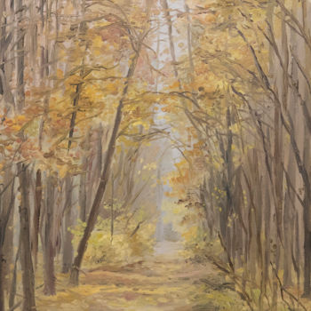 제목이 "Золотая осень"인 미술작품 Екатерина Громова로, 원작, 기름 나무 들것 프레임에 장착됨