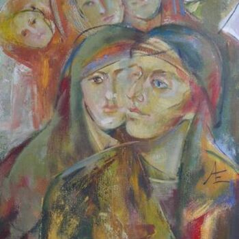 Картина под названием "Наша семья" - Екатерина Абрамова, Подлинное произведение искусства