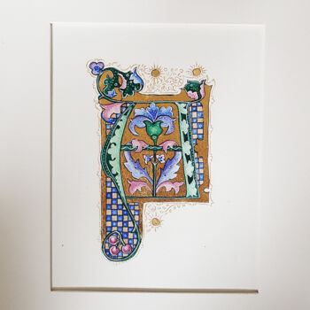 "Initial Letter A, M…" başlıklı Tablo Ekaterina Andreeva tarafından, Orijinal sanat, Suluboya