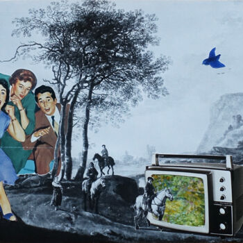 Collages intitulée "Observers 2" par Ekaterina Anikina, Œuvre d'art originale, Collages