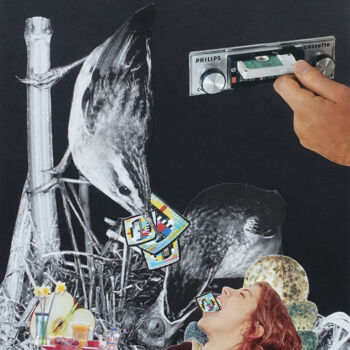 Collages titled "Breaking news" by Ekaterina Anikina, Original Artwork, Collages