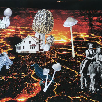 Collages intitulée "Escape" par Ekaterina Anikina, Œuvre d'art originale, Collages
