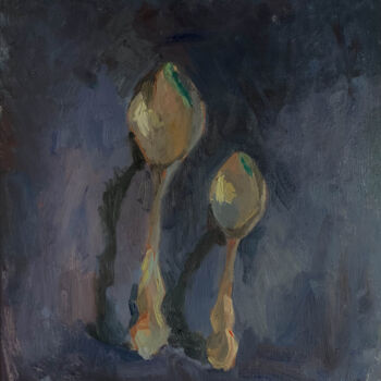 Peinture intitulée "Spoons" par Ekaterina Belukhina, Œuvre d'art originale, Huile