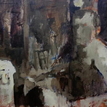 Картина под названием "Old man in a room f…" - Ekaterina Belukhina, Подлинное произведение искусства, Масло Установлен на Де…