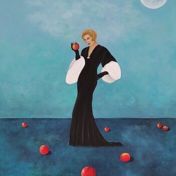 Malarstwo zatytułowany „Мудрая” autorstwa Екатерина Бесполова, Oryginalna praca, Akryl Zamontowany na Drewniana rama noszy