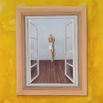 Malerei mit dem Titel "Solitude heureuse" von Ekaterina Bespolova, Original-Kunstwerk, Acryl Auf Keilrahmen aus Holz montiert