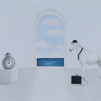 Картина под названием "Время-2" - Екатерина Бесполова, Подлинное произведение искусства, Акрил Установлен на Деревянная рама…
