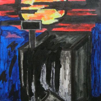 Malerei mit dem Titel "Жаркий воздух" von Katrin Bor, Original-Kunstwerk, Acryl