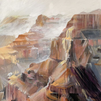 Painting titled "Grand Canyon No.2" by Ekaterina Glazkova, Original Artwork, Acrylic