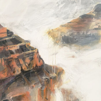 Painting titled "Grand Canyon No.3" by Ekaterina Glazkova, Original Artwork, Acrylic