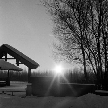 Fotografia intitolato "Winter sunrise in t…" da Ekaterina Kastalskaya, Opera d'arte originale, fotografia a pellicola