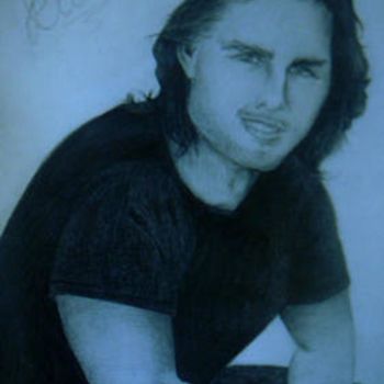 Dibujo titulada "Tom Cruise" por Ekaterinakirova, Obra de arte original, Lápiz