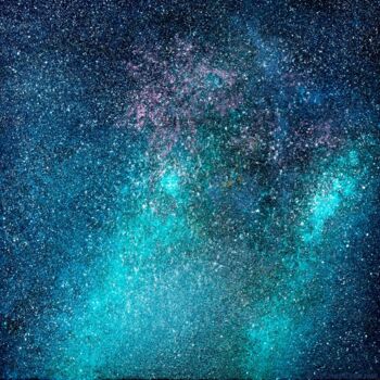 Картина под названием "Space symphony.." - Ekaterina Kusmartseva, Подлинное произведение искусства, Масло Установлен на Дере…