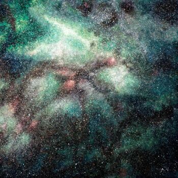 Картина под названием "...Space symphony" - Ekaterina Kusmartseva, Подлинное произведение искусства, Масло Установлен на кар…