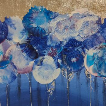Картина под названием "Лунные цветы" - Екатерина Кузнецова, Подлинное произведение искусства, Акрил
