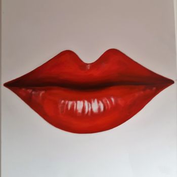 Schilderij getiteld "lips" door Ekaterina Art, Origineel Kunstwerk, Acryl