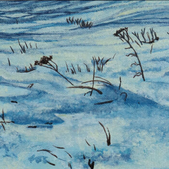 Картина под названием "Sunny snow" - Ekaterina Sergeenko, Подлинное произведение искусства, Акрил