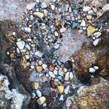 Painting titled "Sea ​​pebbles" by Ekaterina Shenayeva, Original Artwork, Acrylic