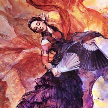 Painting titled "Dancer" by Ekaterina Shenayeva, Original Artwork, Acrylic