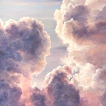 Painting titled "Clouds" by Ekaterina Shenayeva, Original Artwork, Oil