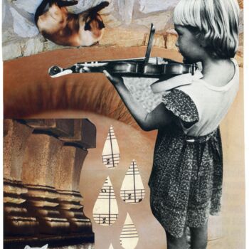 "Collage on paper Lu…" başlıklı Tablo Ekaterina Shytova tarafından, Orijinal sanat, Kolaj