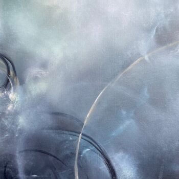 Schilderij getiteld "Small blue fog ("Ма…" door Ekaterina Sieedugina (Kordeliz), Origineel Kunstwerk, Olie