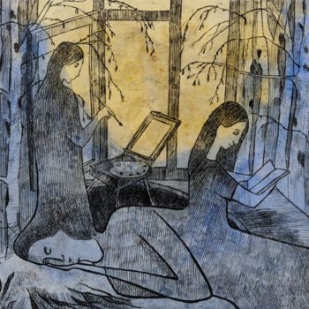 Incisioni, stampe intitolato "One day" da Ekaterina Ustinskaia, Opera d'arte originale, Acquaforte
