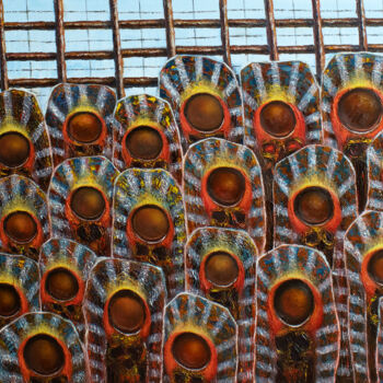 Malerei mit dem Titel "COMMUNITY" von Ekaterina Zakharova, Original-Kunstwerk, Öl Auf Keilrahmen aus Holz montiert