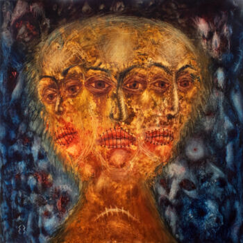 Pittura intitolato "TIME TO BE SILENT" da Ekaterina Zakharova, Opera d'arte originale, Olio Montato su Telaio per barella in…