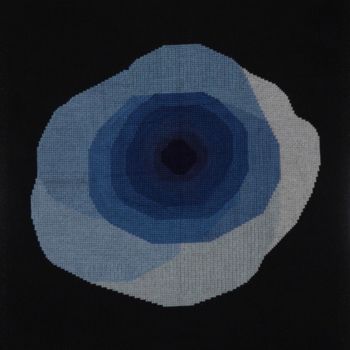 Textile Art titled "12 nuances du bleu" by Ekaterina Igorevna, Original Artwork