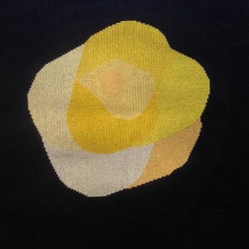 Art textile intitulée "7 nuances du jaune" par Ekaterina Igorevna, Œuvre d'art originale