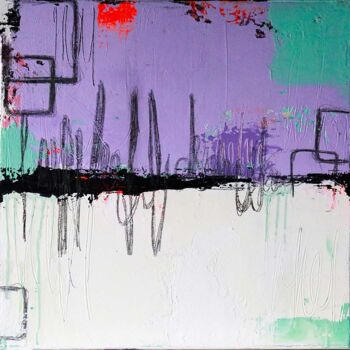 Pintura titulada "Purple Touch" por Eklektik Art, Obra de arte original, Acrílico Montado en Bastidor de camilla de madera