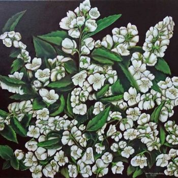 Peinture intitulée "jasmine" par Eva Ks, Œuvre d'art originale, Huile